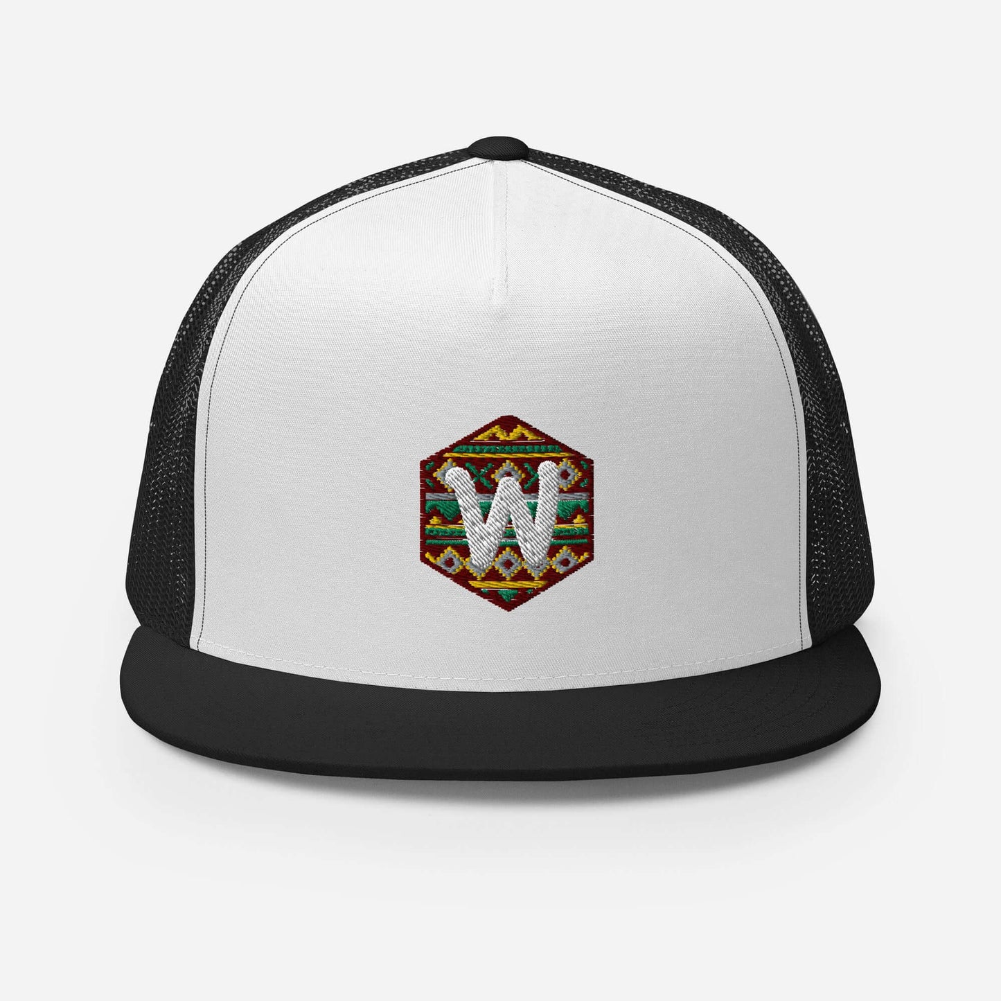 Gorra Negra Plana Bordada - Etnica