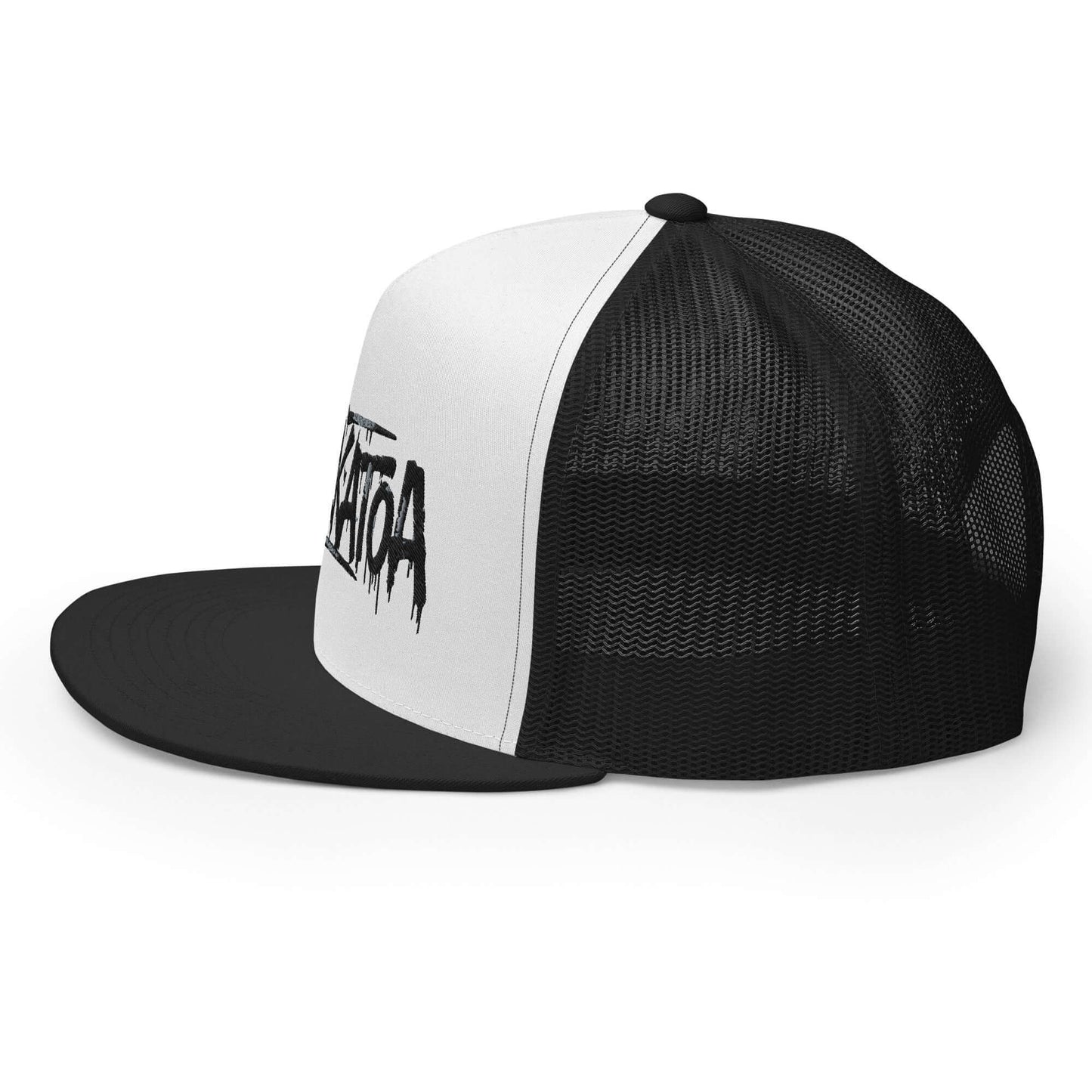 Gorra Negra y Blanca Plana bordada - Grafiti
