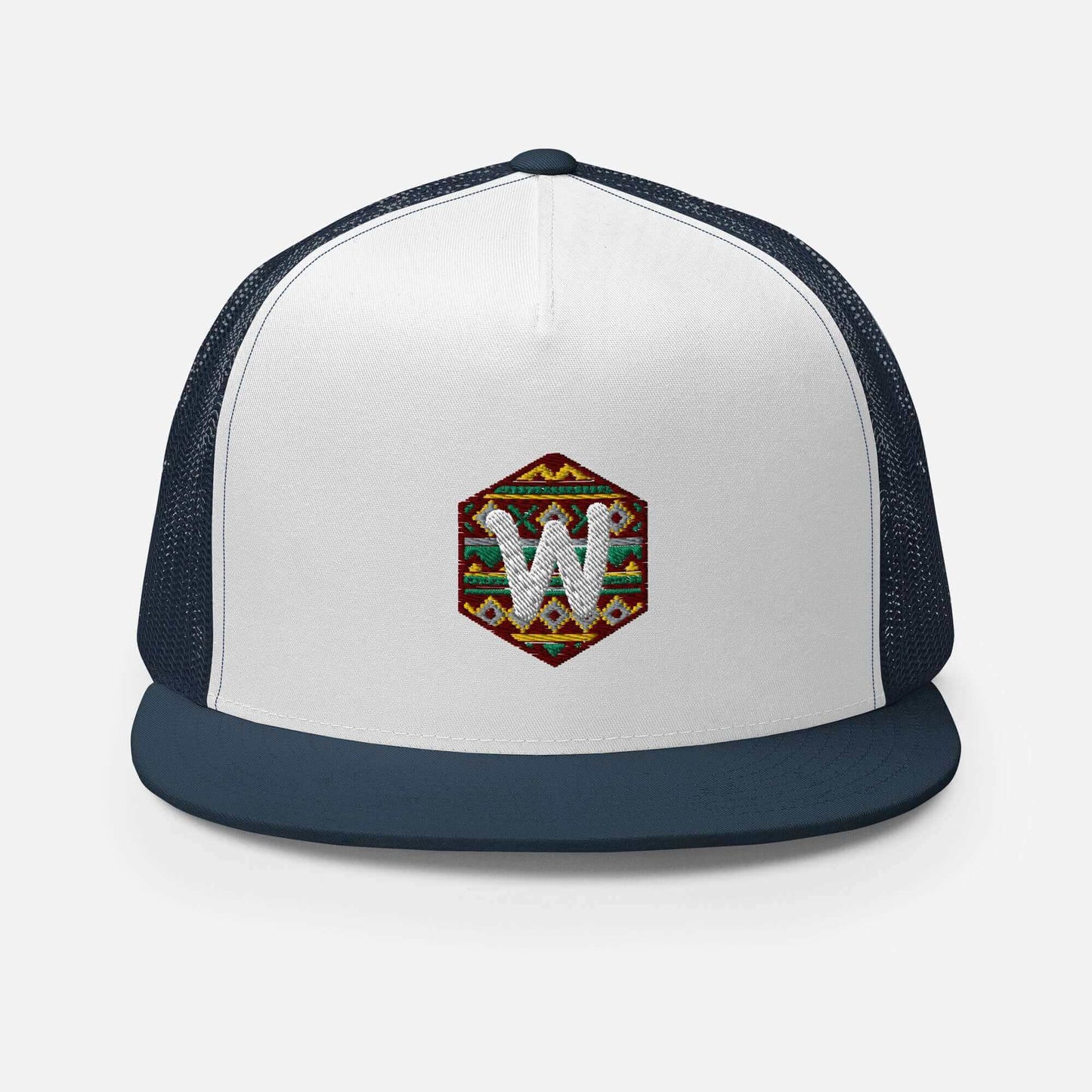 Gorra Azul Plana Bordada - Etnica