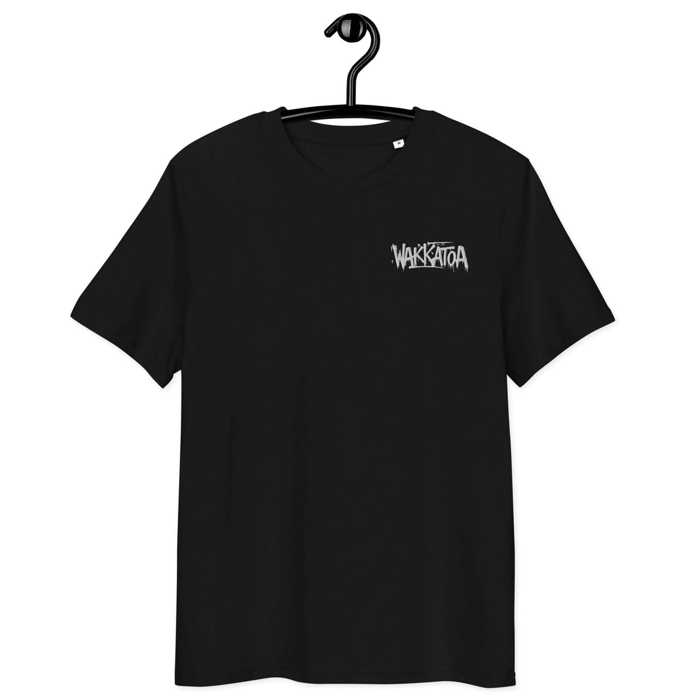 Camiseta Algodón Orgánico Negra - Logo Grafiti Bordado