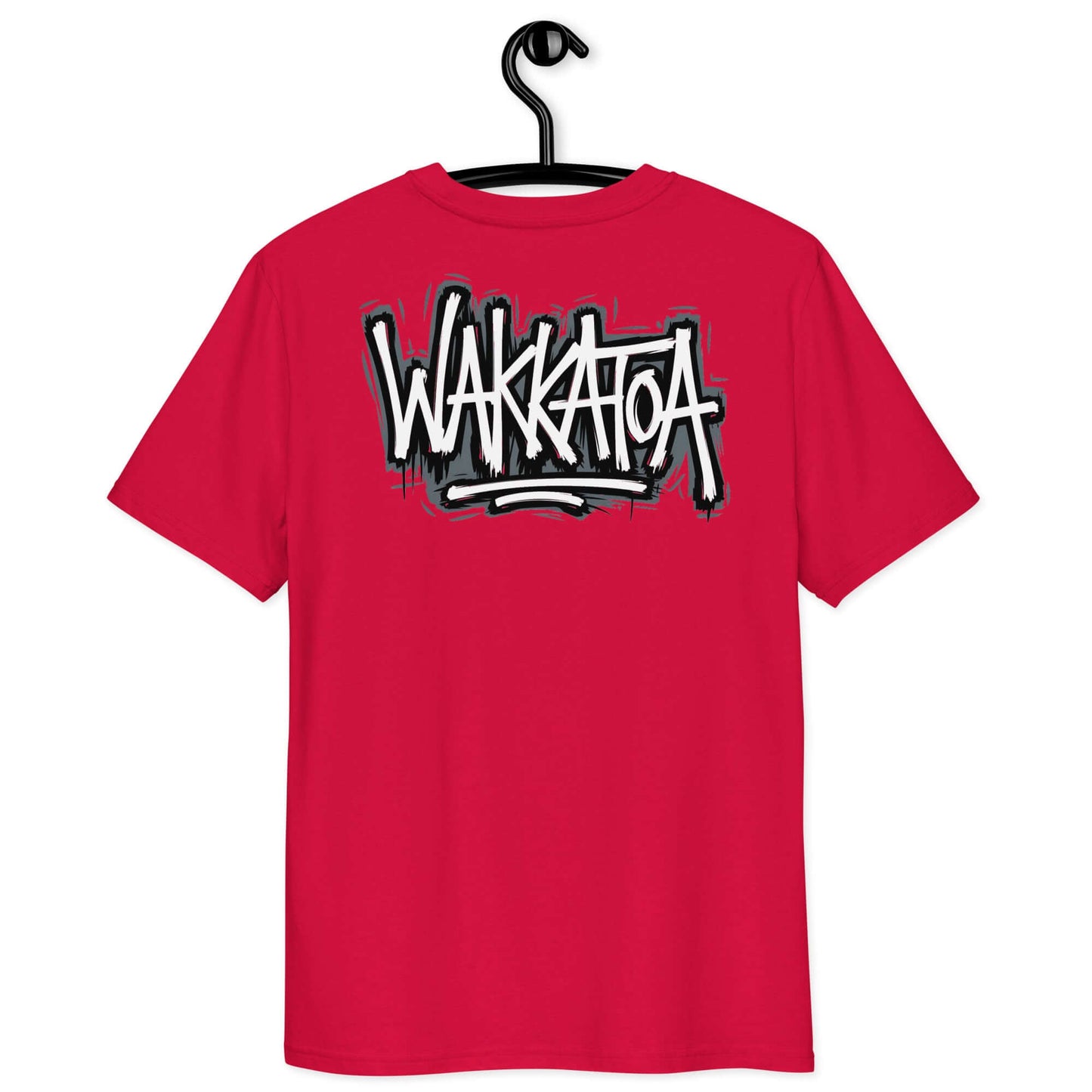 Camiseta Algodón Orgánico Roja - Logo Grafiti Back