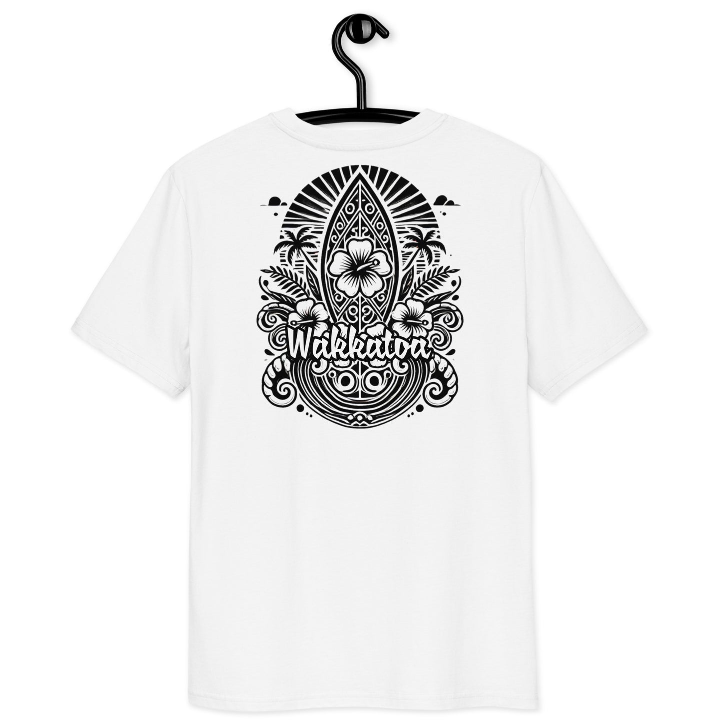 Camiseta Blanca Algodon Organico Hawaiana Back