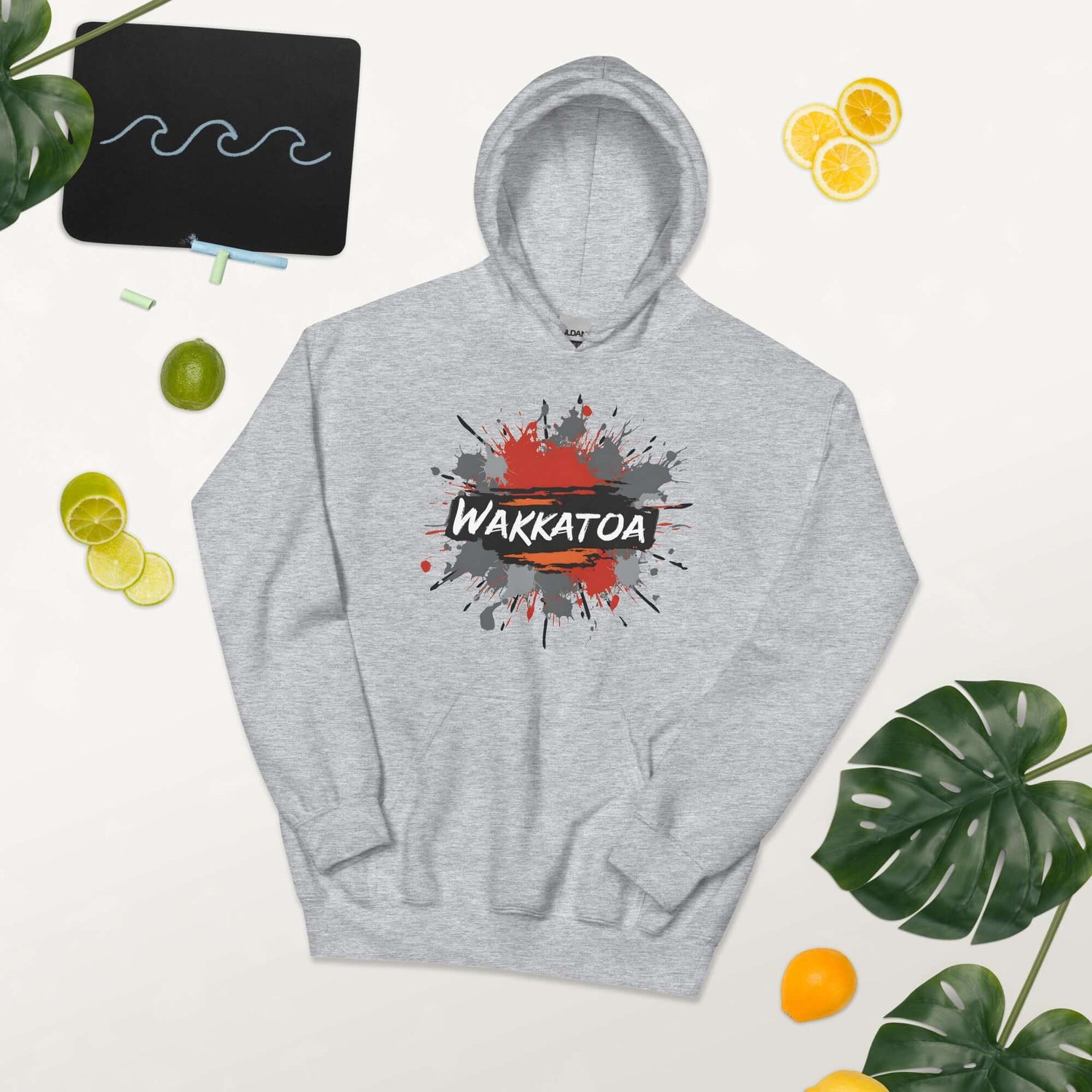 Sudadera Streetwear Gris Grafiti