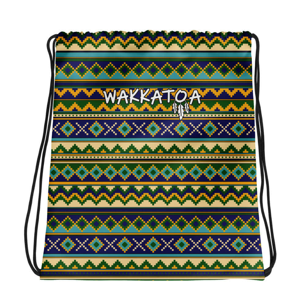 Mochila Saco de cuerdas Amarilla y Azul - Etnica