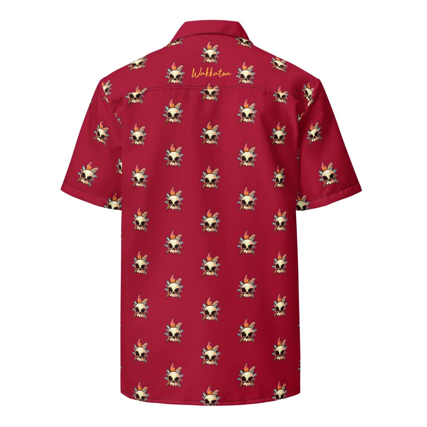 Camisa de manga corta Roja Hombre - Calavera Etnica