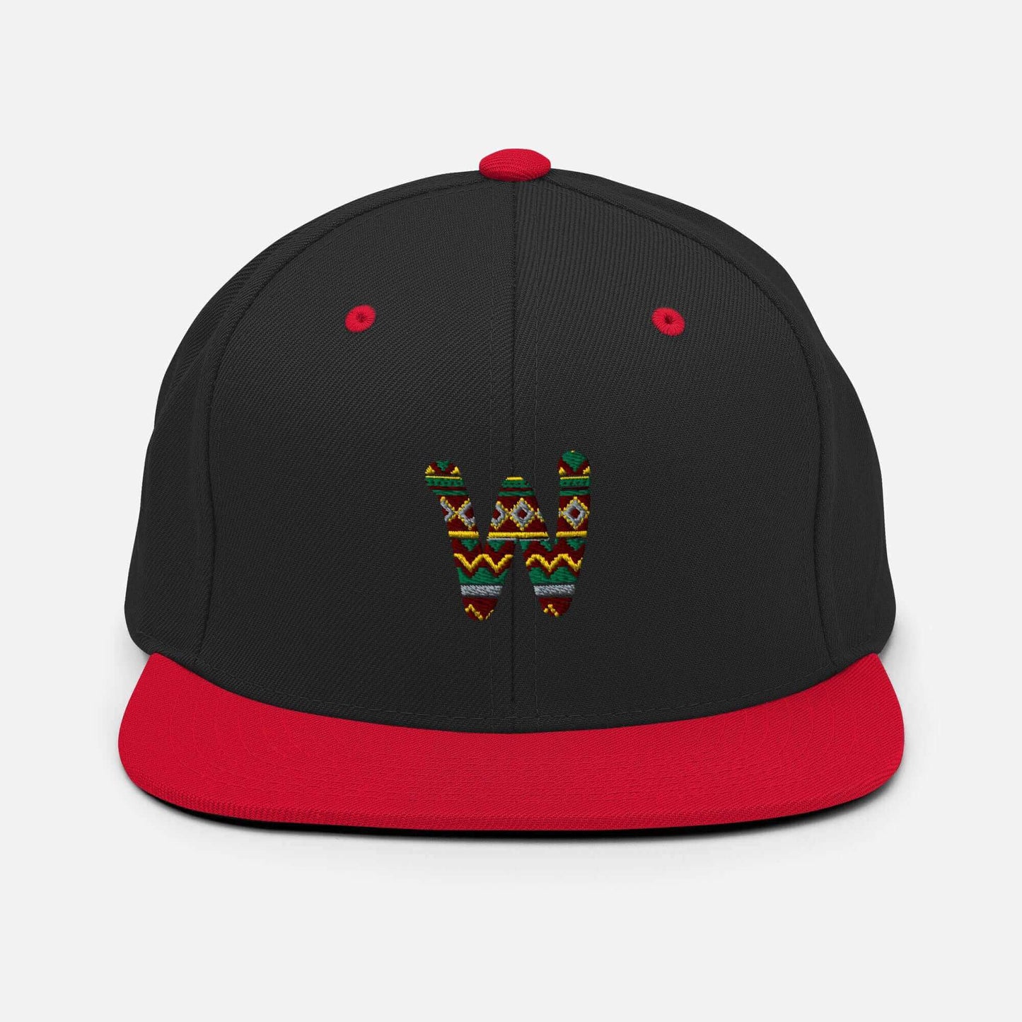 Gorra Roja y Negra Plana - Flat Cap