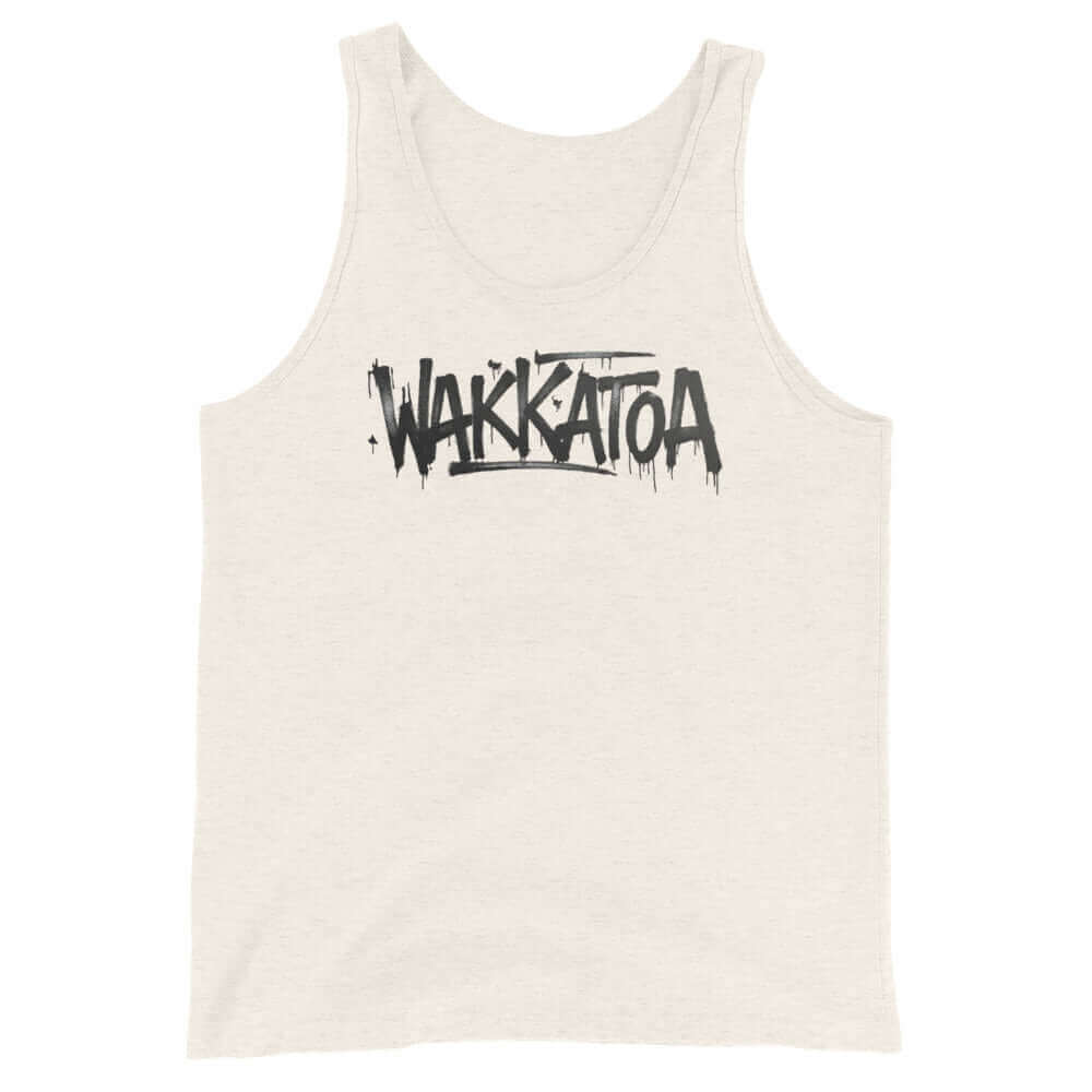 Camiseta de Tirantes Beige para Hombre - Grafiti