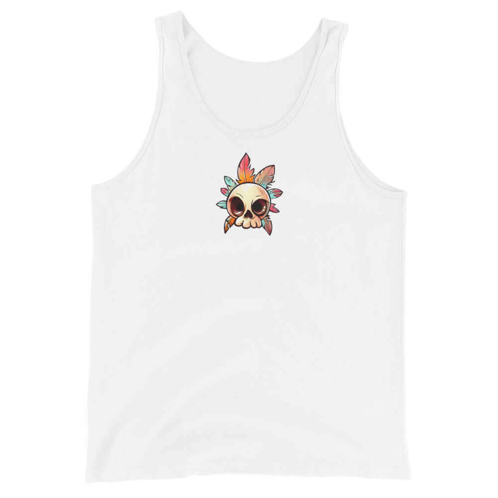 Camiseta Tirantes Blanca Hombre - Calavera