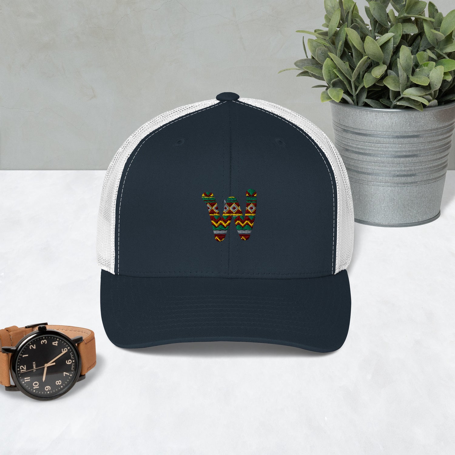 Gorra Retro Trucker Azul y Blanca Streetwear
