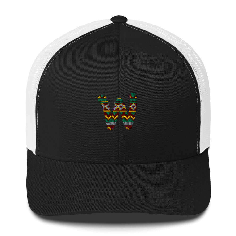 Gorra Negra y Blanca Trucker - Étnica Hombre o Mujer