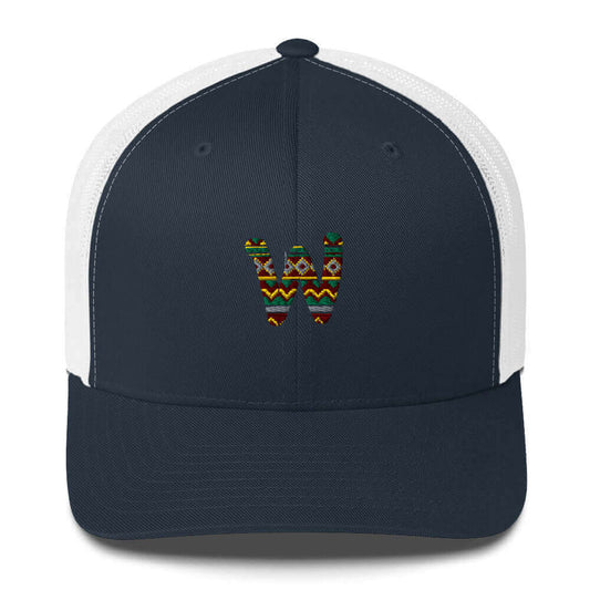 Gorra Azul y Blanca Trucker - Étnica Hombre o Mujer