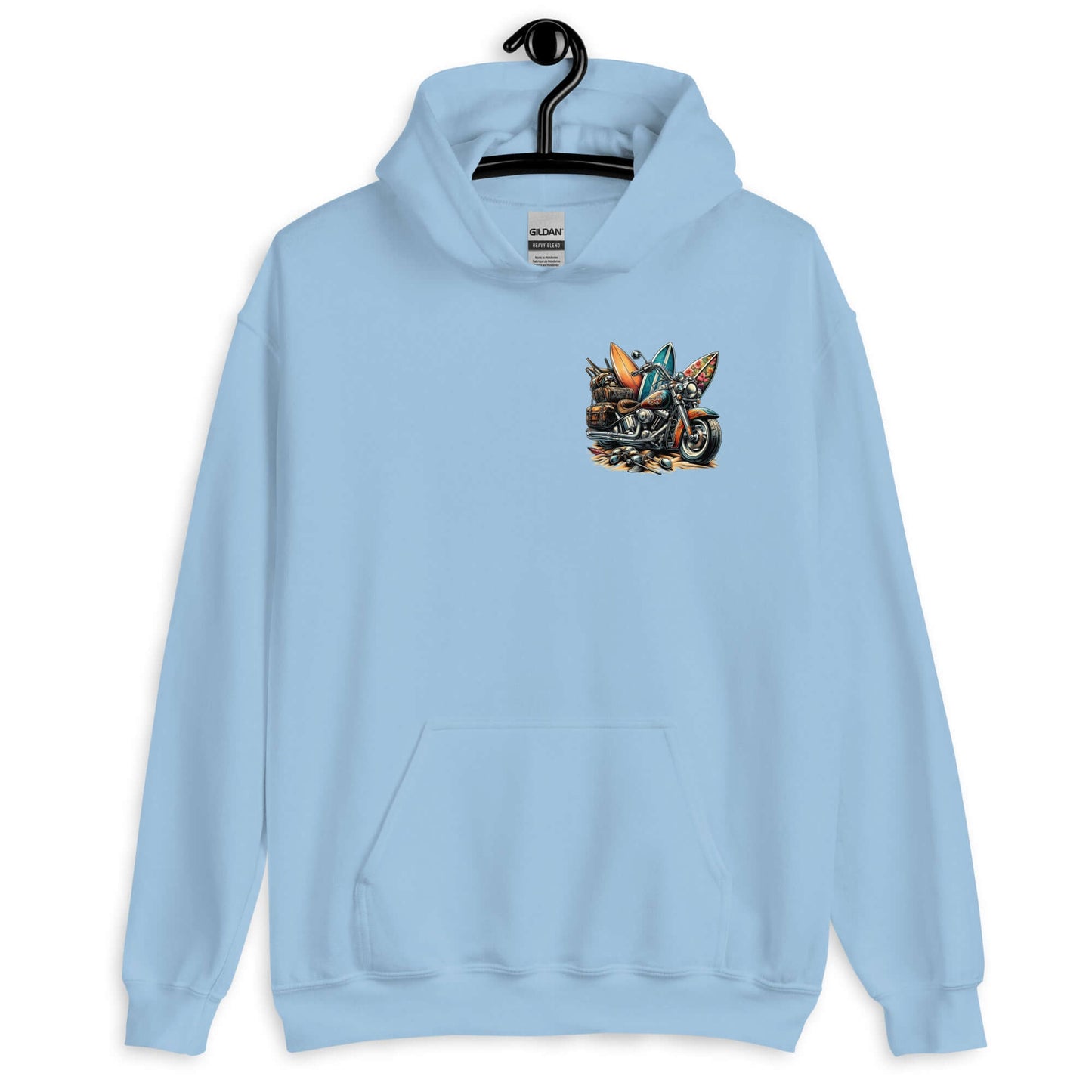 Sudadera Hoodie Unisex Azul Clarita - Moto & Surf