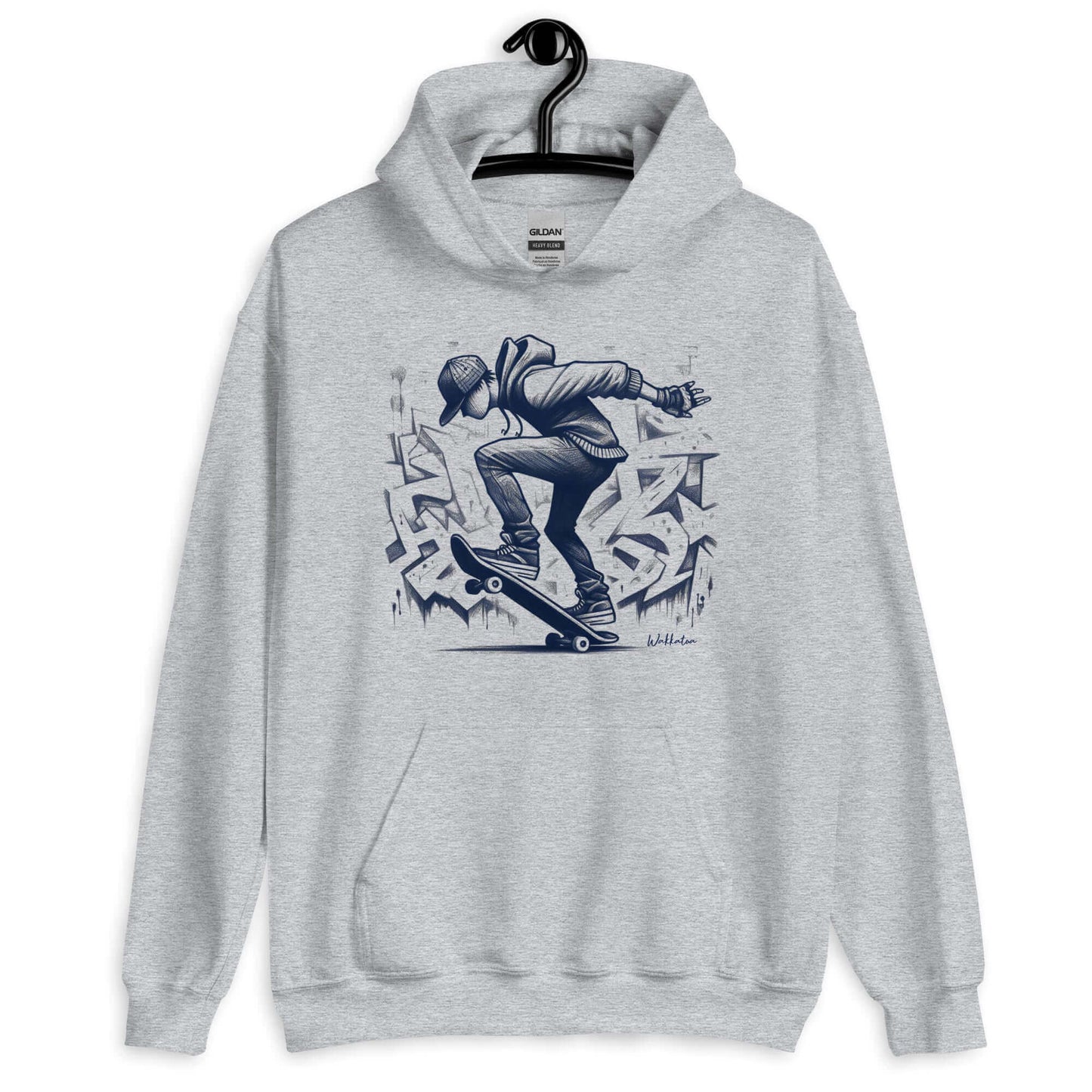 Sudadera Gris Hombre o Mujer - Skate Minimalista