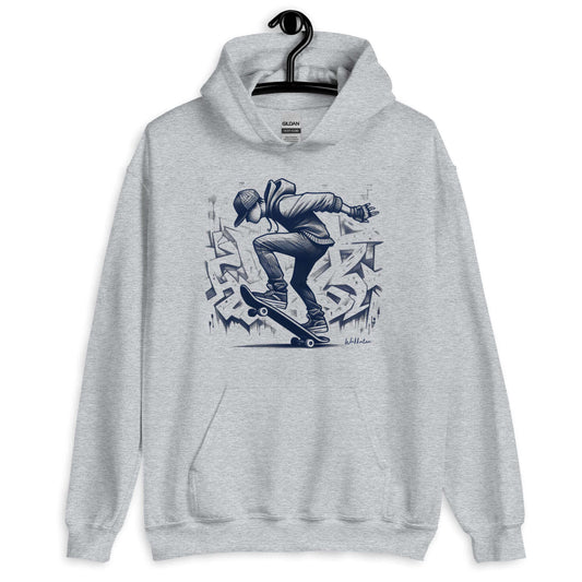 Sudadera Gris Hombre o Mujer - Skate Minimalista