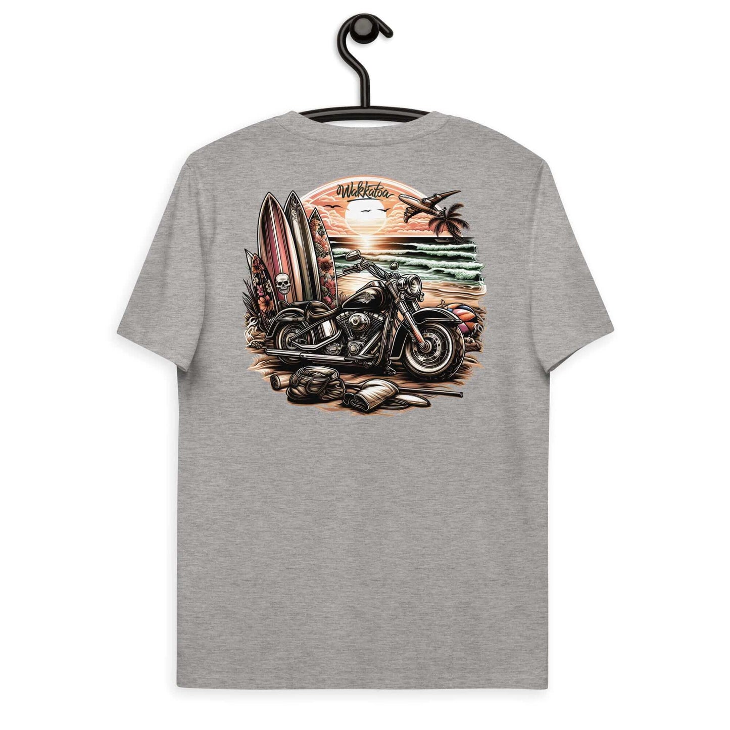 Camiseta Algodon Orgánico Gris - Moto & Surf