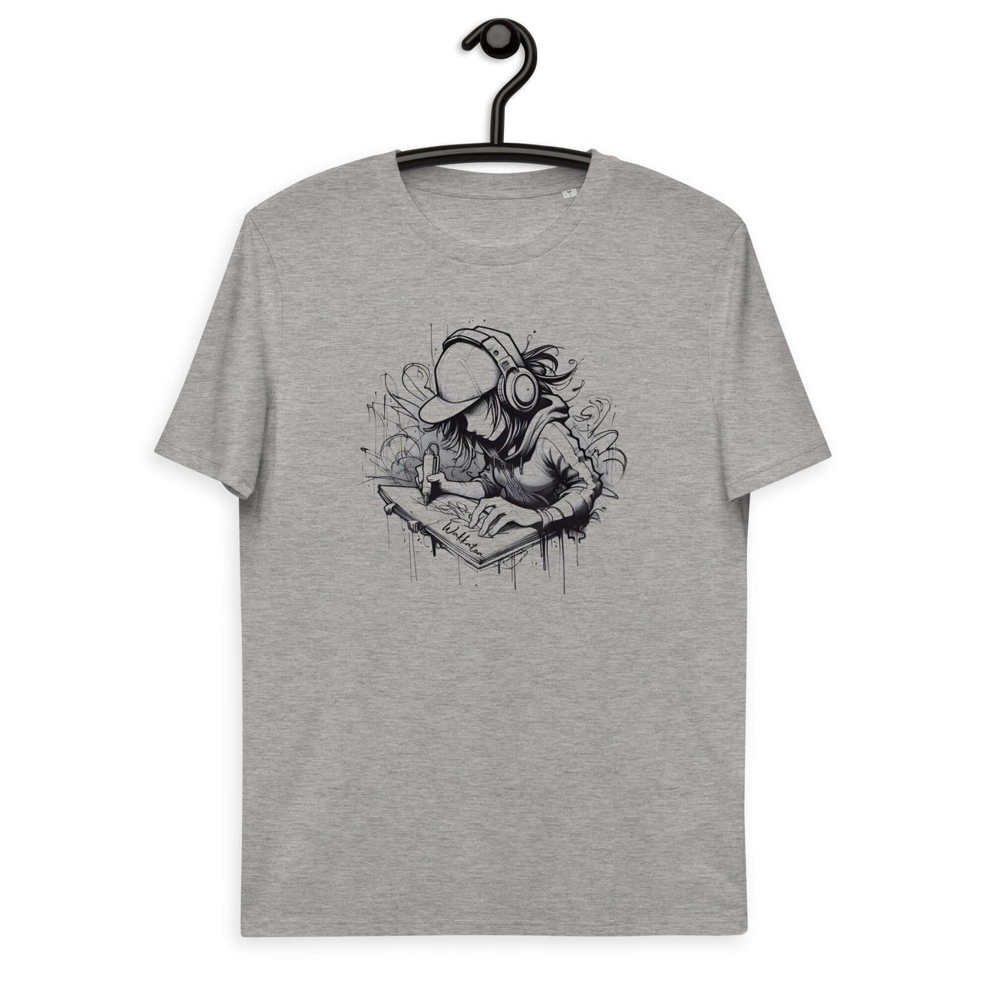 Camiseta Gris Hombre y Mujer Artista Dibujando