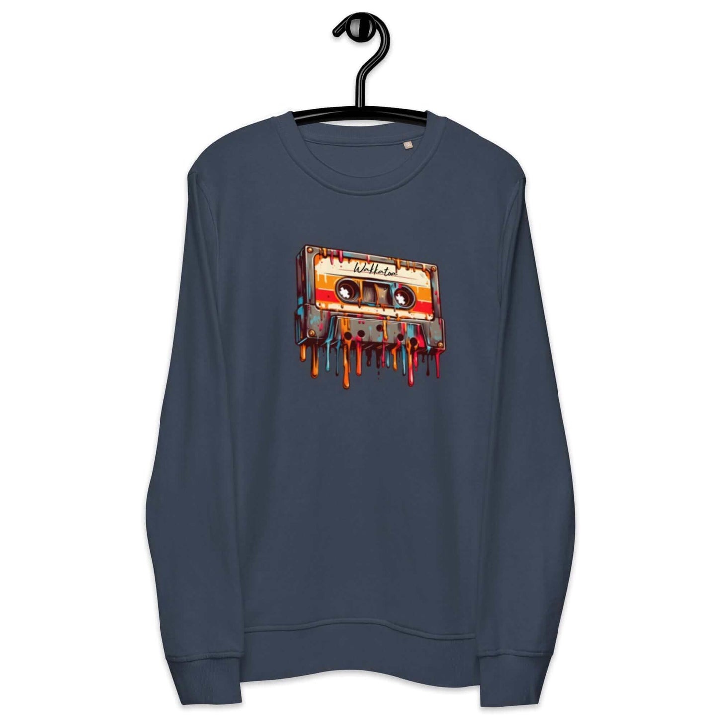 Sudadera Azul Hombre o Mujer - Grafiti Casete Musica