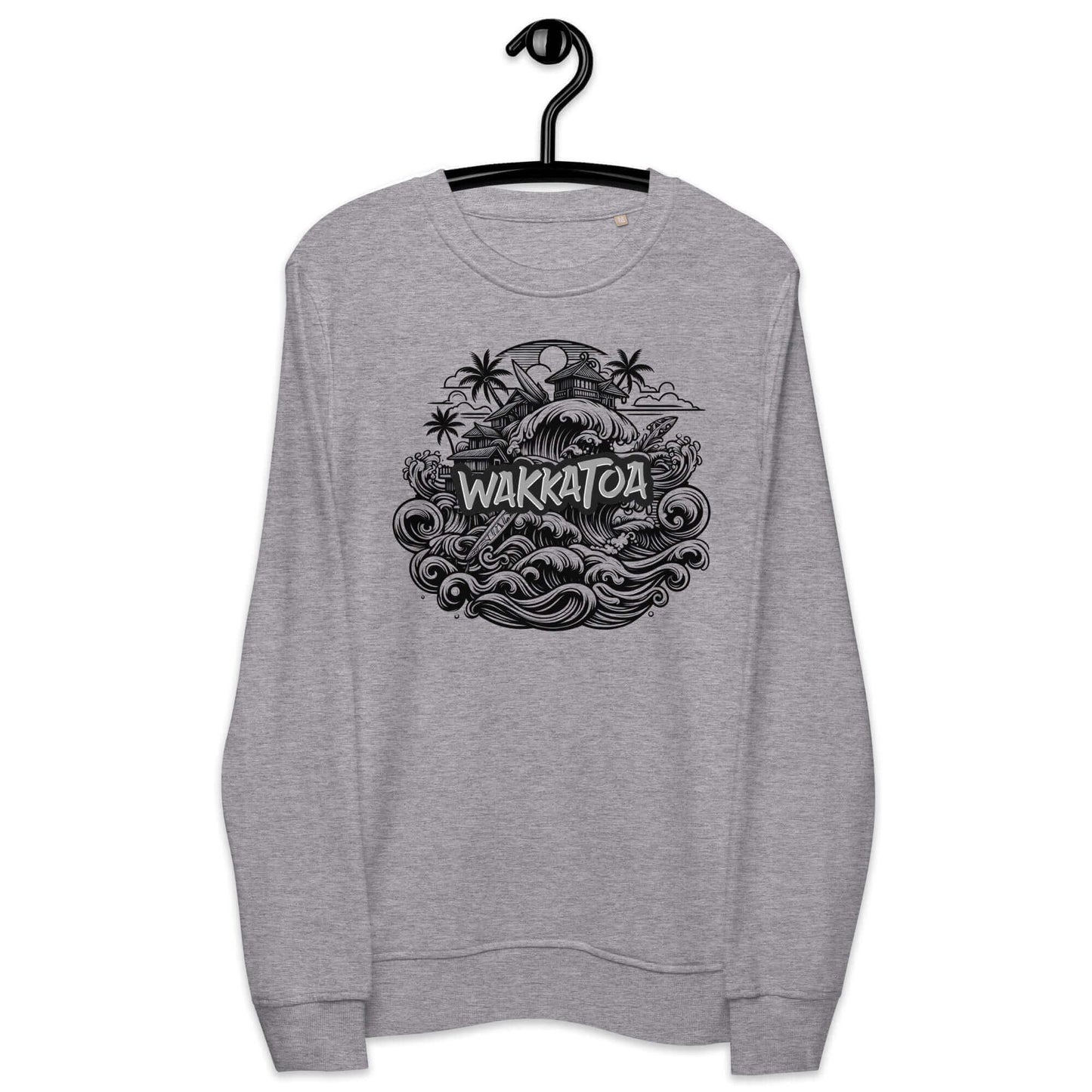 Sudadera Gris Organica Hombre - Surf Vintage