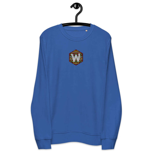 Sudadera Bordada Azul - Logo Etnico