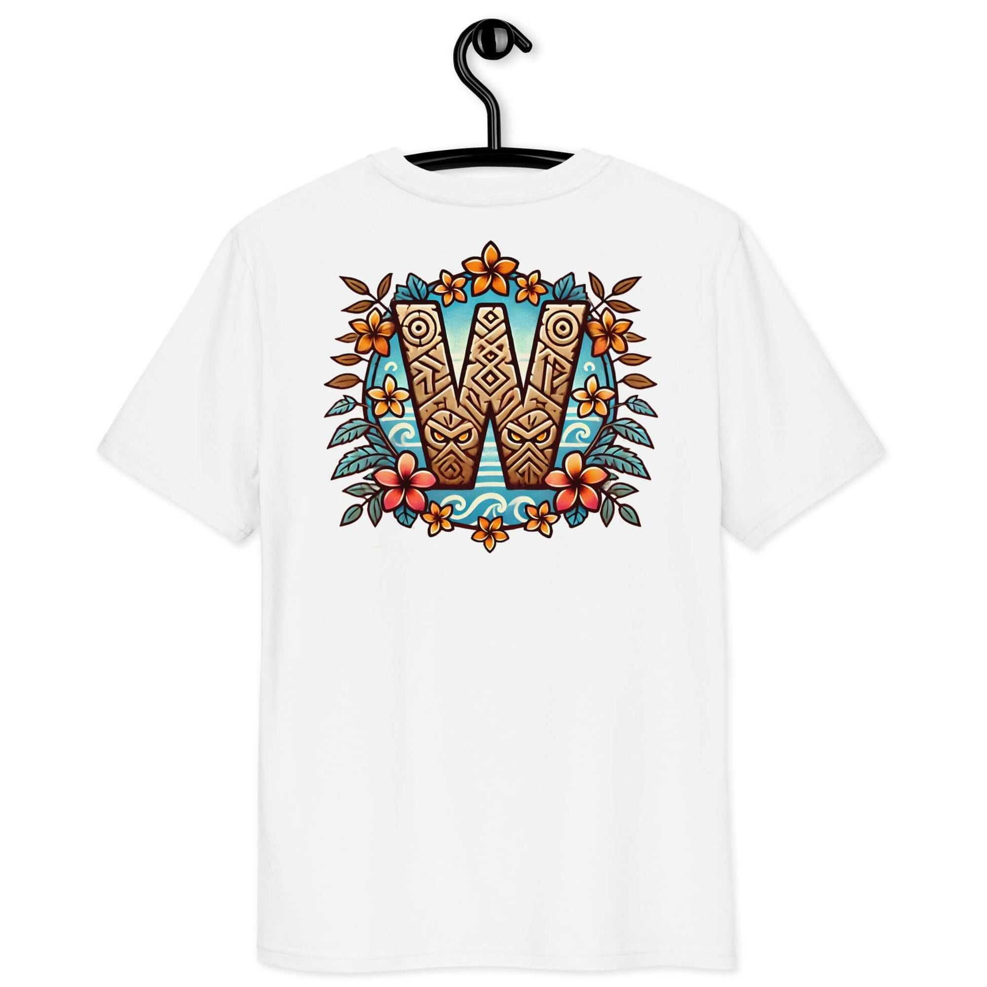 Camiseta Blanca  Algodón Orgánico- W Hawaiana Back