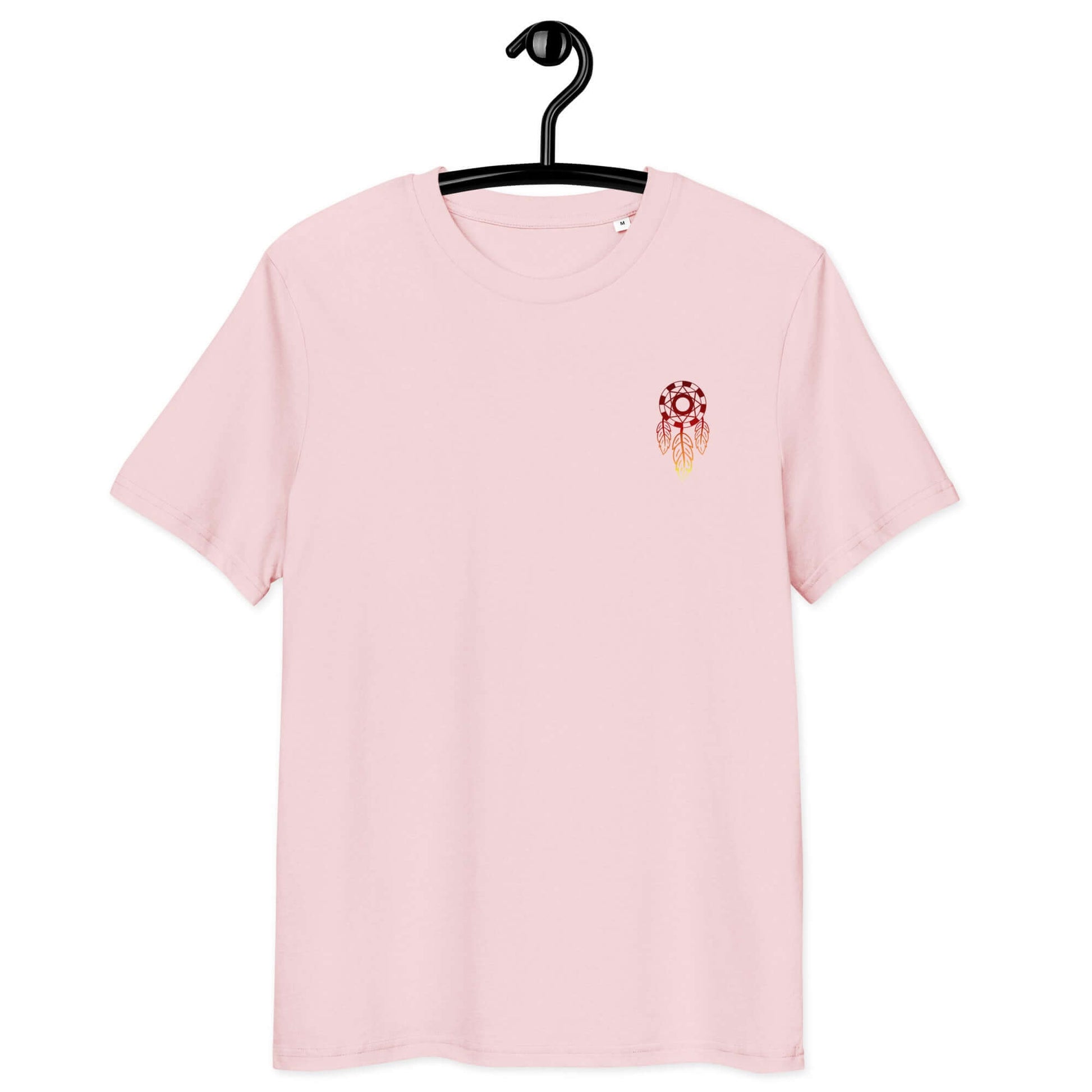 Camiseta Algodón Orgánico Rosa - Atrapasueños Rojo
