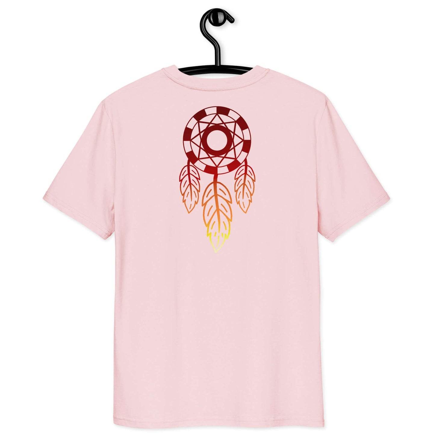 Camiseta Algodón Orgánico Rosa - Atrapasueños Rojo Back