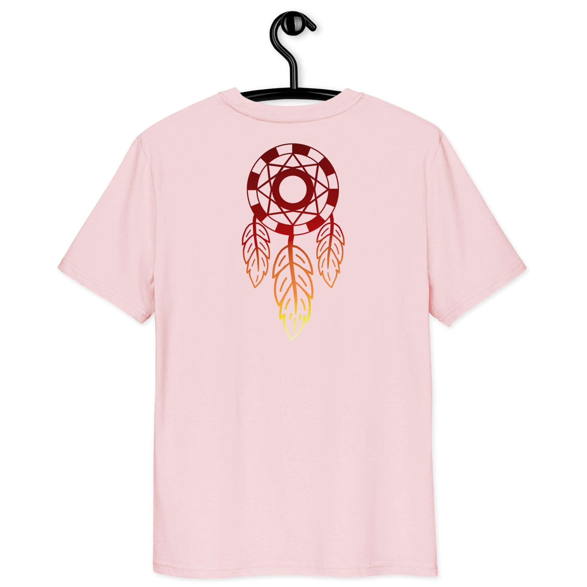 Camiseta Algodón Orgánico Rosa - Atrapasueños Rojo Back