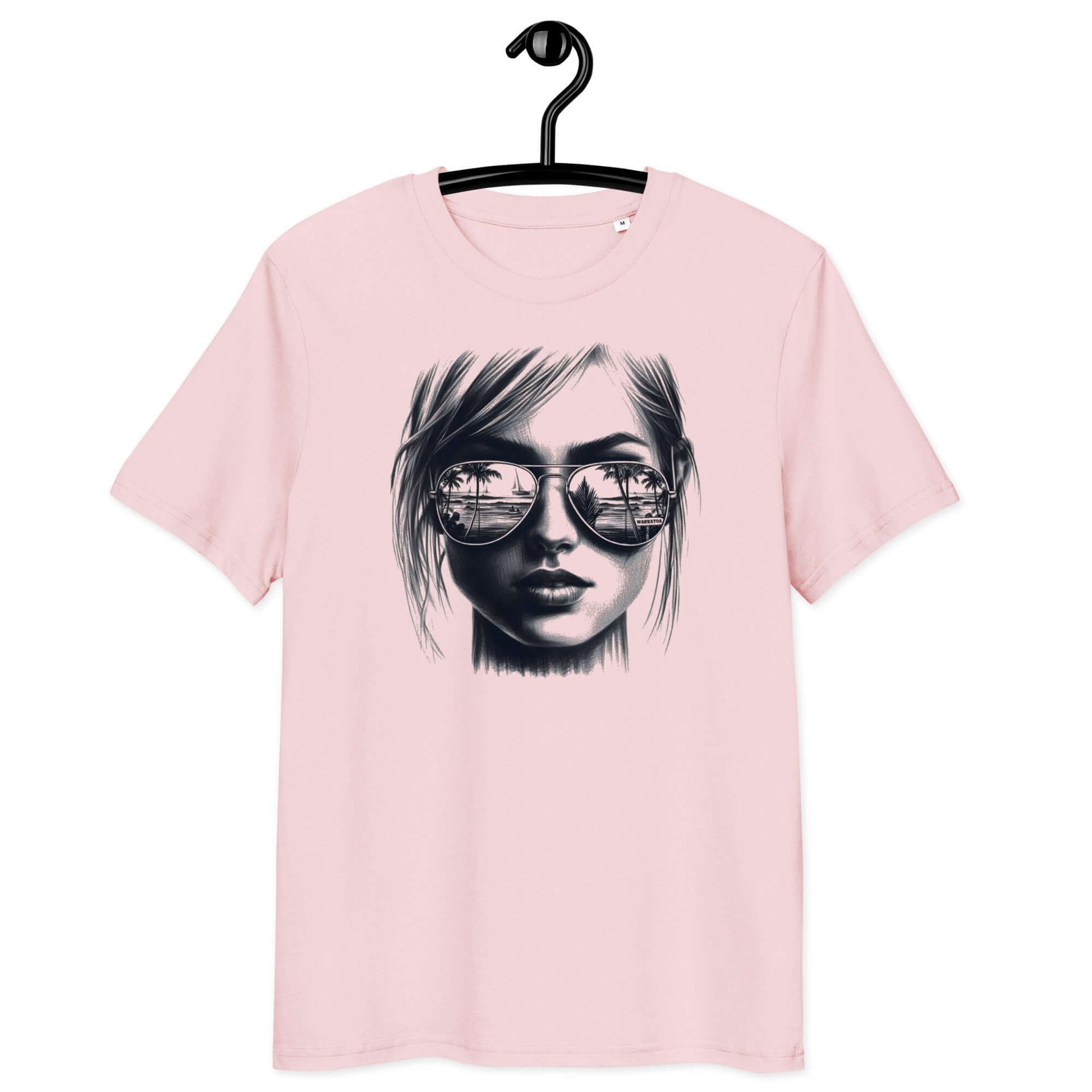 Camiseta Algodón Orgánico Rosa - Vintage Gafas de Sol