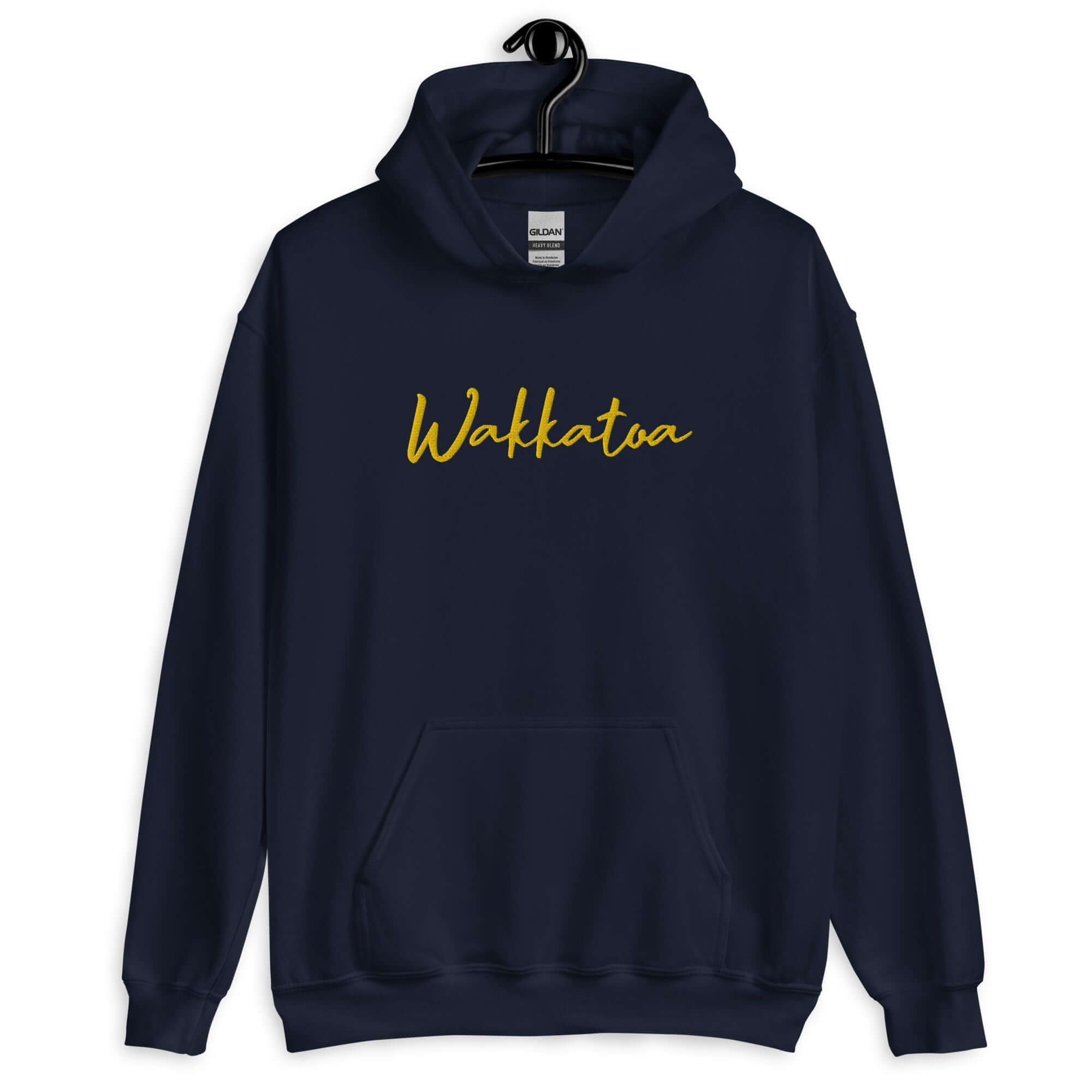 Sudadera Hoodie Unisex Azul Logo Bordado Vintage