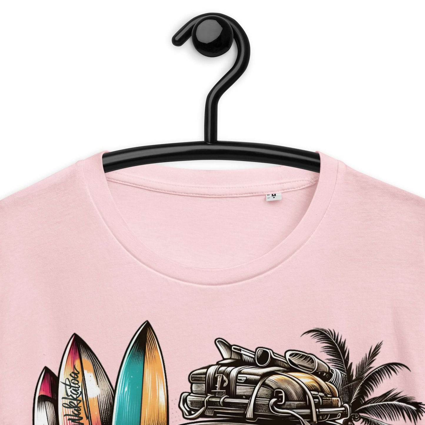 Camiseta Algodon Orgánico Rosa - Coche & Surf