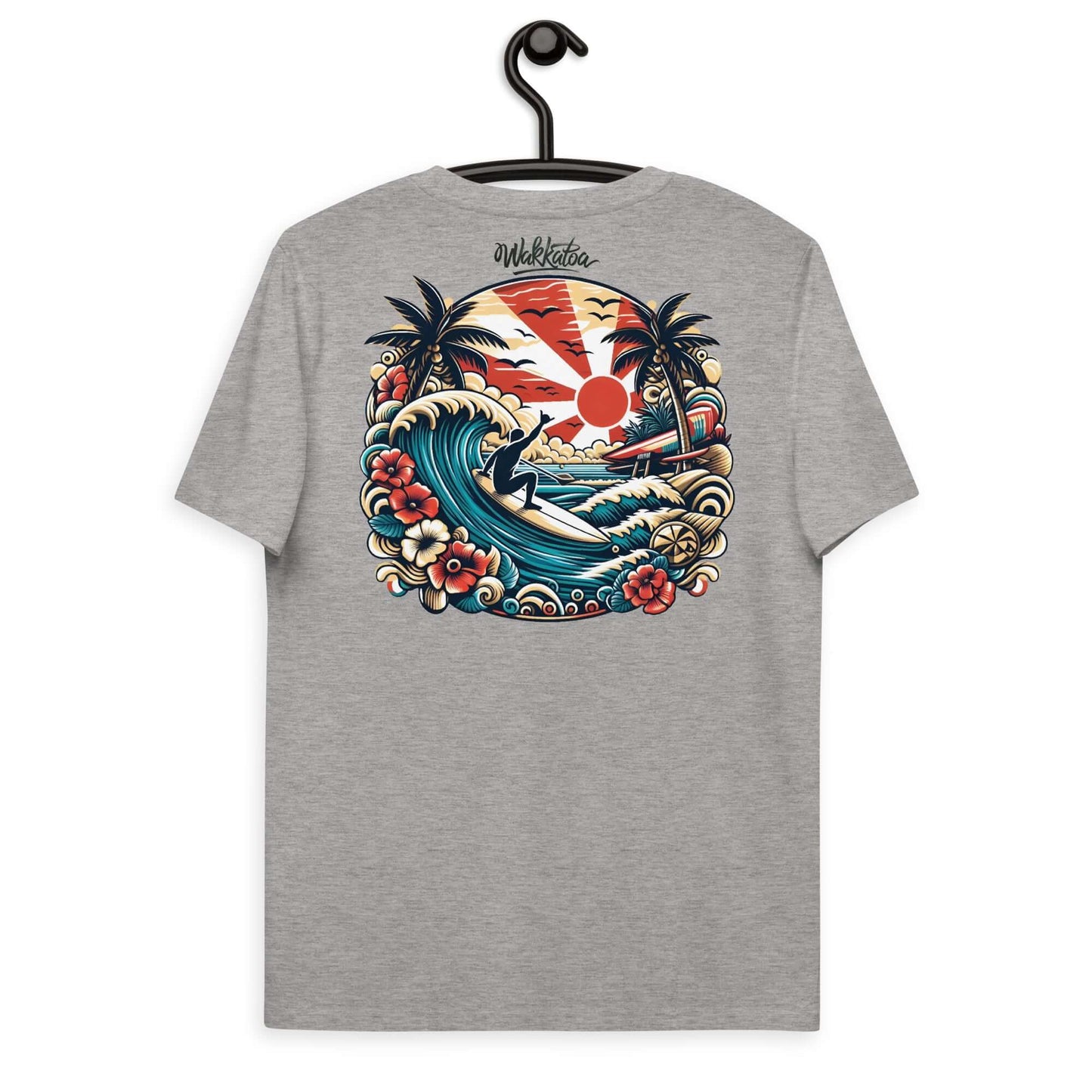 Camiseta Algodon Organico Gris - Surf