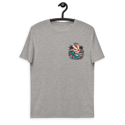 Camiseta Gris Algodon Organico Hombre - Surf Etnica